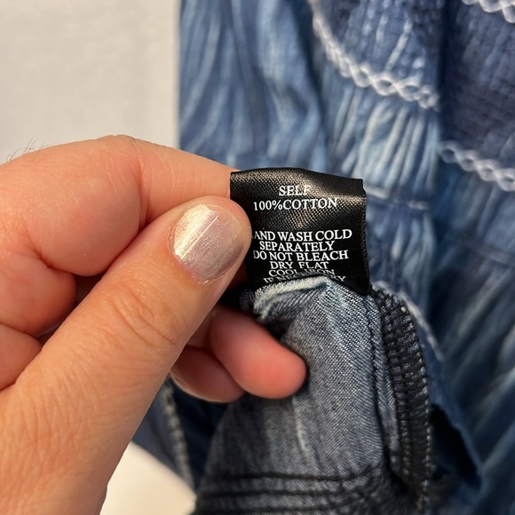 INDIGO & LACE 2 WAY DENIM SKIRT OR DRESS SIZE LARGE - Picture 10 of 16